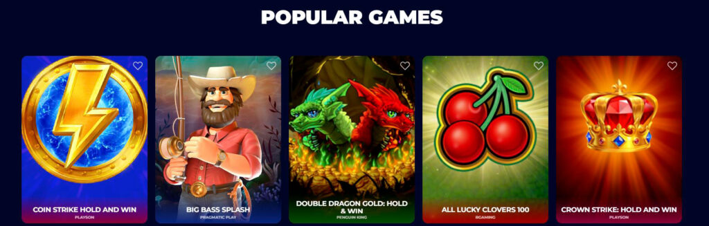 popular games ninecasino