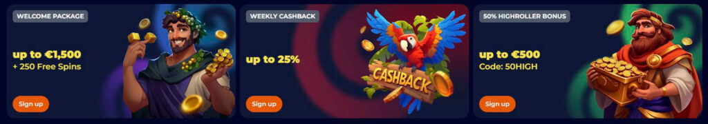 welcome bonuses ninecasino